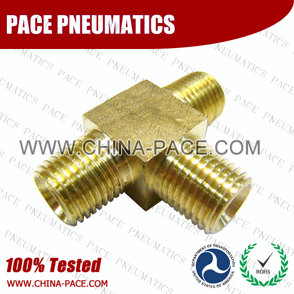 Male Tee Brass Pipe Fittings, Brass Air Fittings